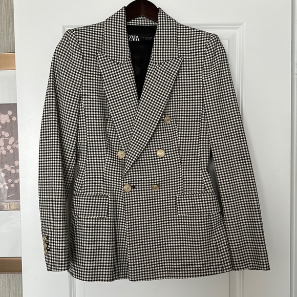 Zara Houndstooth Blazer - Picture 1 of 4